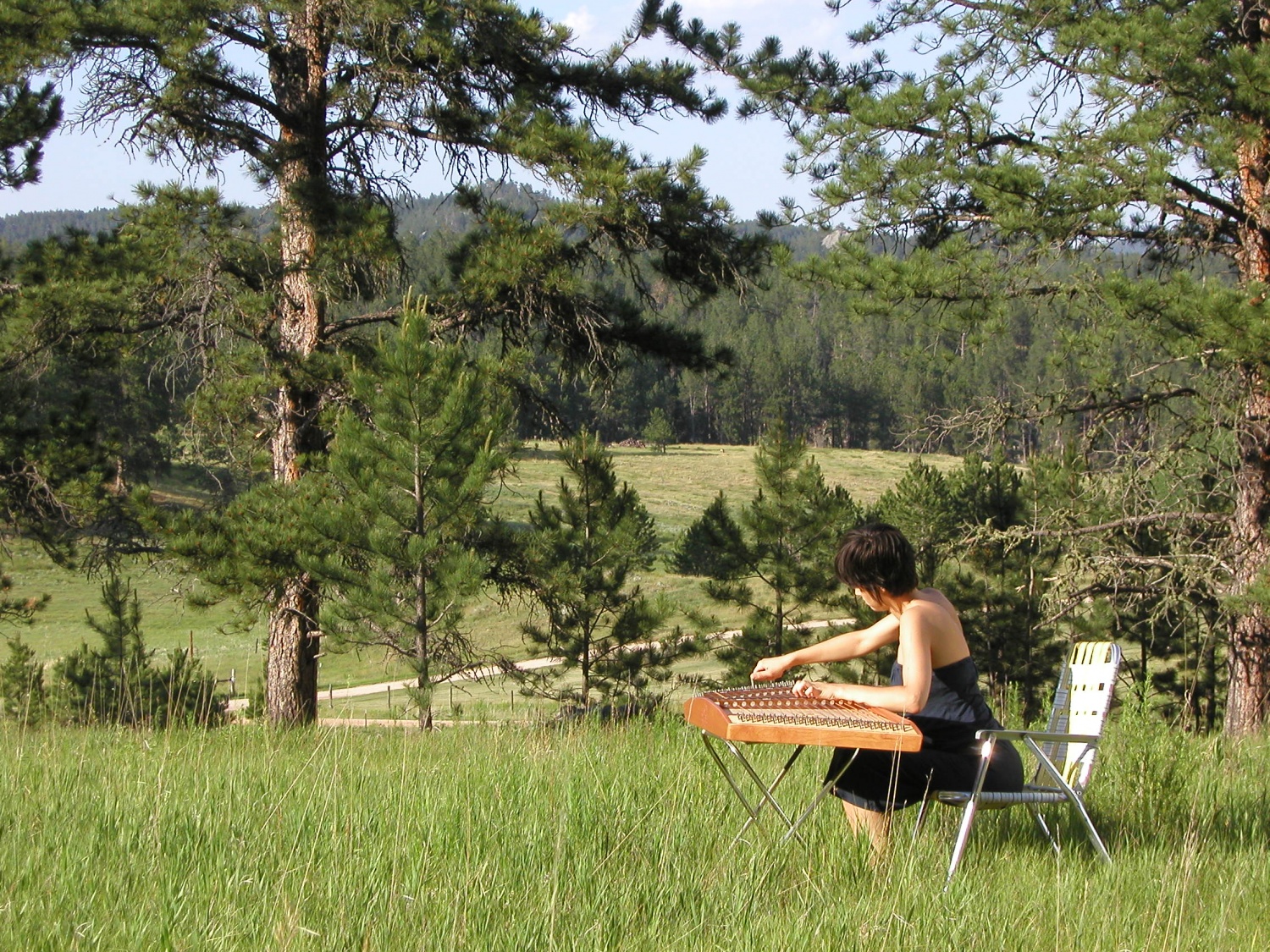 Alkalai School dulcimer in field