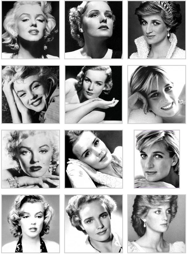 screenshot from original SfDB site, thumbnails of various images used in displays